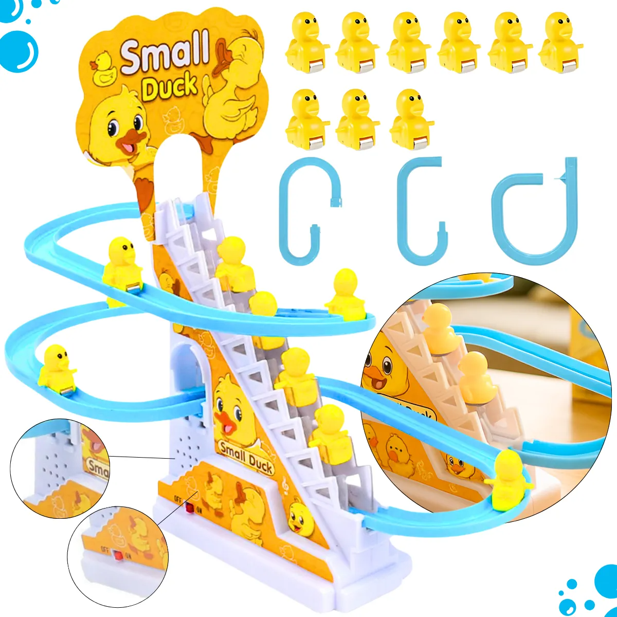 Pista de patinhos interativa brinquedo infantil Duck Racer pista dos patinhos