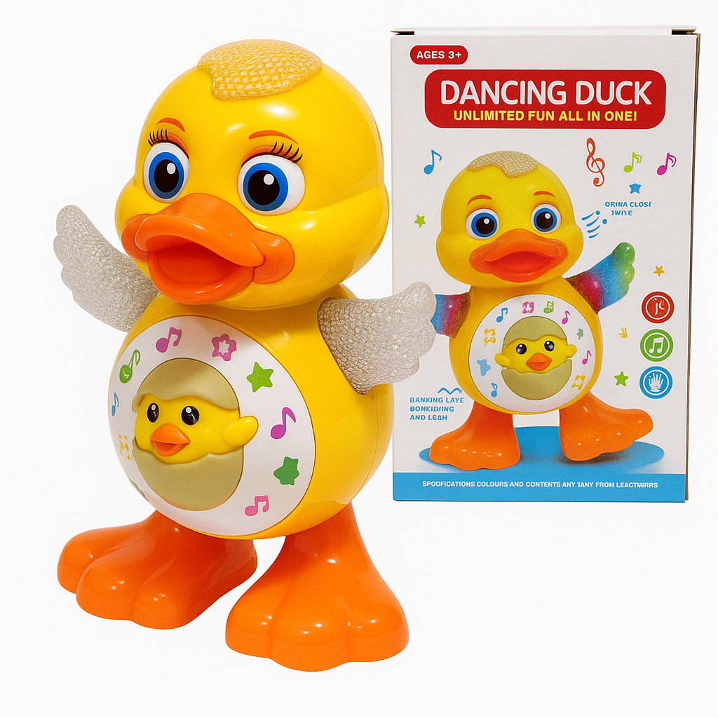 Pato dançarino Linha Premium Brinkids - Estoque no Brasil - Envio imediato
