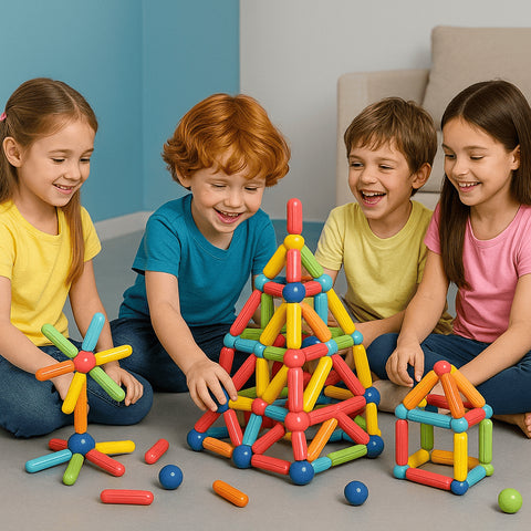 Blocos Magnéticos Educativos Montessori Brinkids