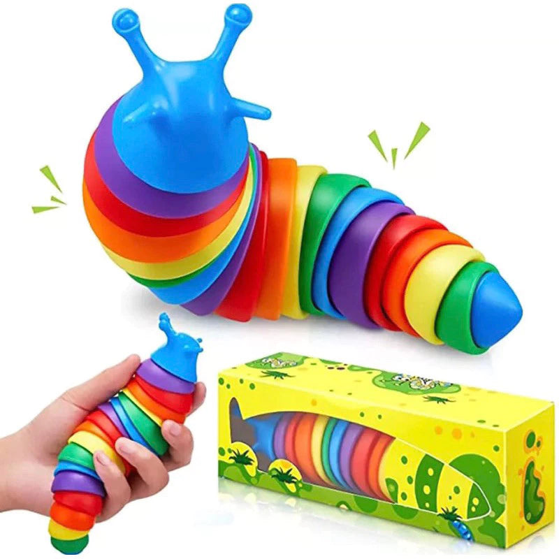 Lagarta sensorial 3D brinquedo interativo infantil com texturas
