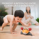Caranguejo Fujão interativo com luzes e música brinquedo infantil
