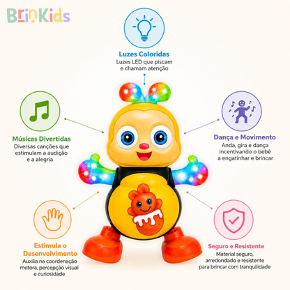 Abelha Dançante Premium Infantil com Música e Luzes