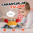 Caranguejo Fujão interativo com luzes e música brinquedo infantil
