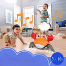 Caranguejo Fujão interativo com luzes e música brinquedo infantil
