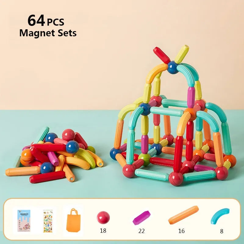 Blocos Magnéticos Educativos Montessori Brinkids