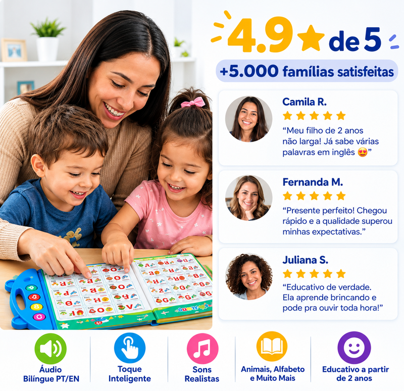 O brinquedo que ensina 2 idiomas enquanto a criança só quer brincar
