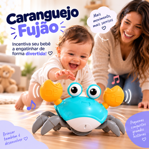 Caranguejo Fujão Interativo com Música, Luz e Movimento
