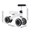 Bicicleta de equilíbrio infantil 4 rodas Baby Balance Bike
