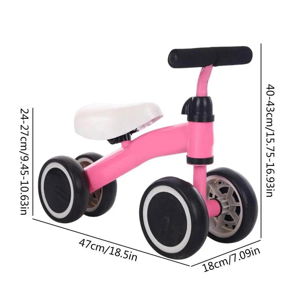 Bicicleta de Equilíbrio 4 Rodas Infantil Baby Balance Brinkids