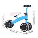 Bicicleta de equilíbrio infantil 4 rodas Baby Balance Bike
