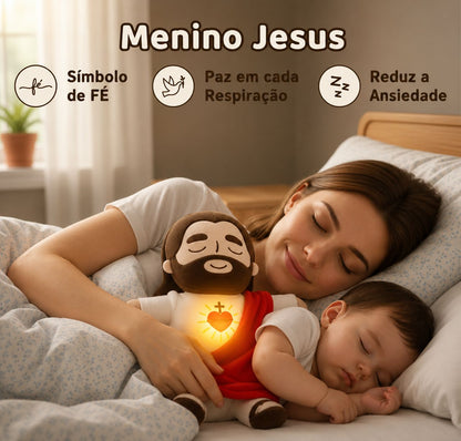 Pelúcia Menino Jesus que Respira e Acalma a Alma