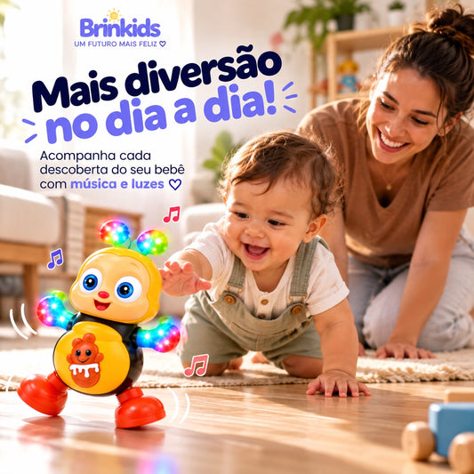 Abelha Dançante Premium Infantil com Música e Luzes