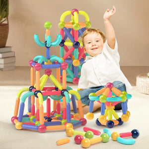 Blocos Magnéticos Educativos Montessori brinquedo infantil de construção
