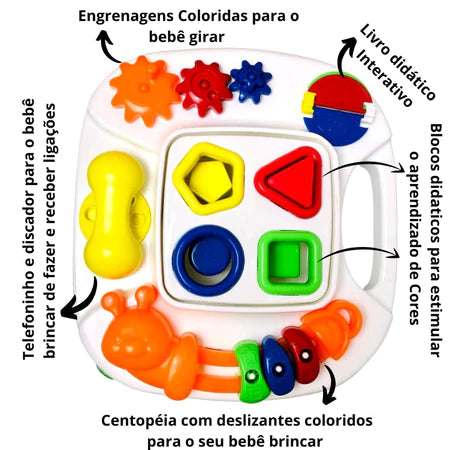🧩 Mesinha Didática Montessori – Diversão que Ensina!