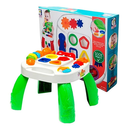 🧩 Mesinha Didática Montessori – Diversão que Ensina!