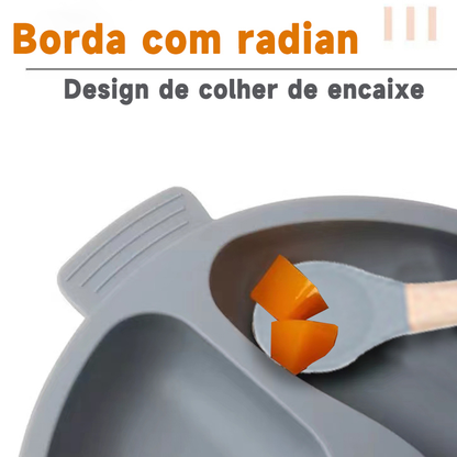 Kit 6/8 pecas Talheres do Bebê Conjunto Prato De Jantar De Silicone Para Bebês De ventosa Sippy Cup Bibs Colher