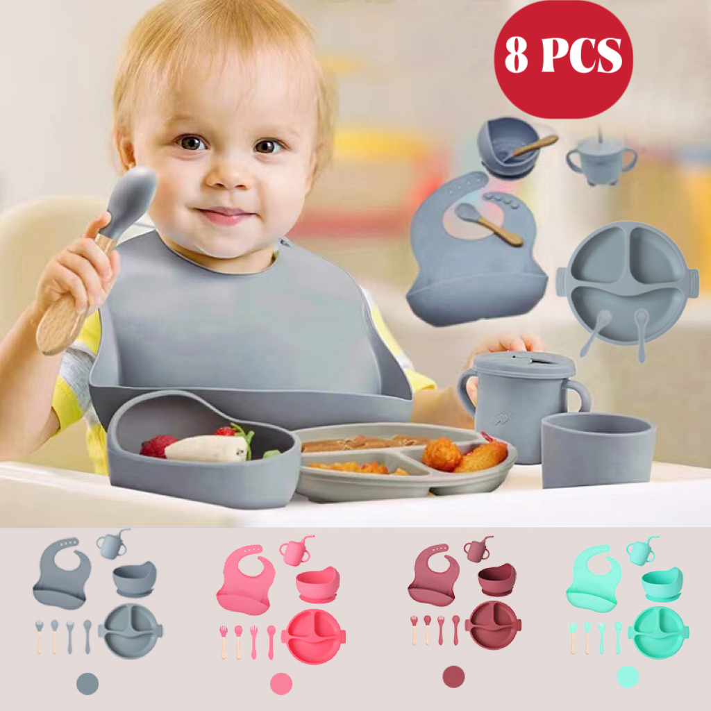Conjunto de Alimentação em Silicone para Bebês
