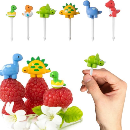 Palitinhos Garfinhos Dinossauros Plástico Lancheira Introdução Alimentar