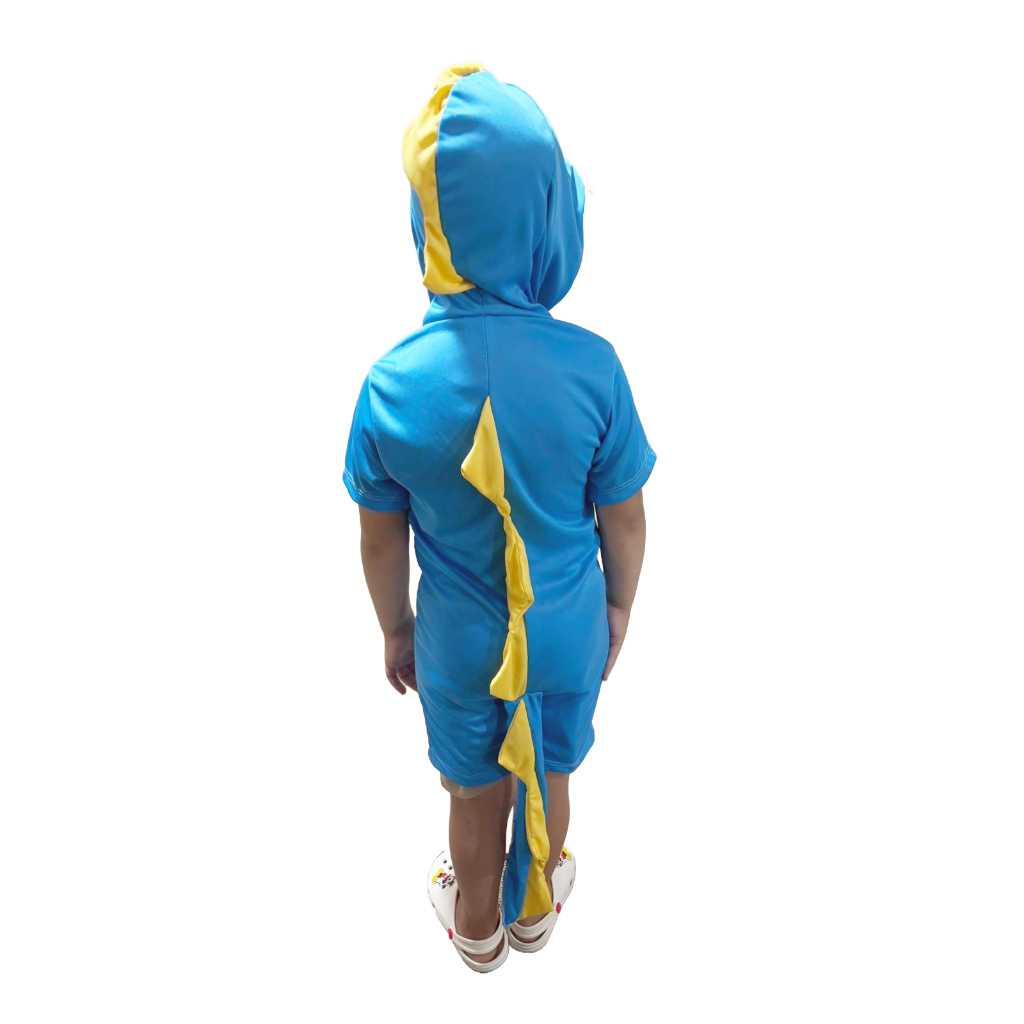 Fantasia Dinossauro Infantil Menino Luxo Curto Verde Kigurumi Dinossauro Pijama