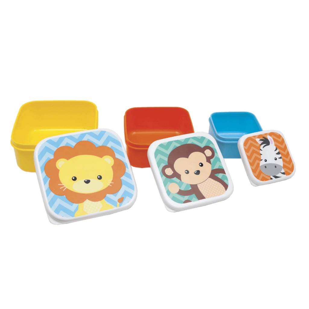 Kit 3 Potes para Comida Infantil