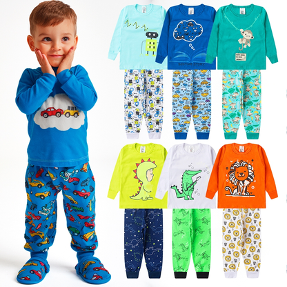 Kit Pijama Infantil Masculino 4 Peças