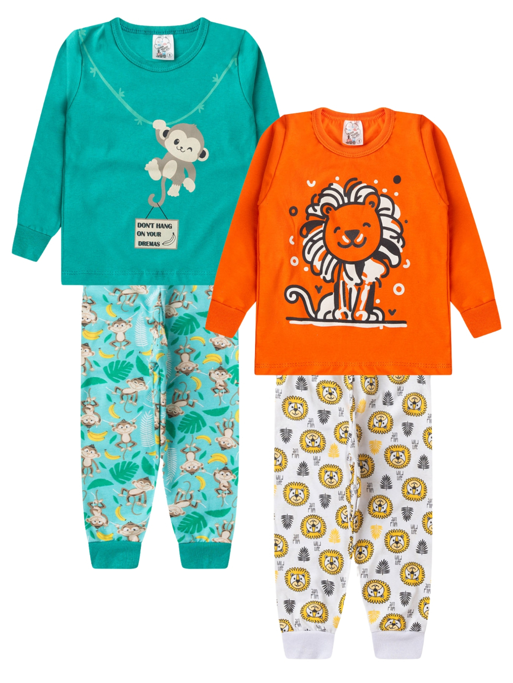 Kit 4 Peças Pijama Brilha no Escuro Sortido Infantil Menino Inverno Roupa Infantil Masculina