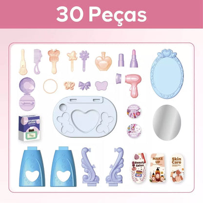 Acessórios de faz de conta da penteadeira infantil