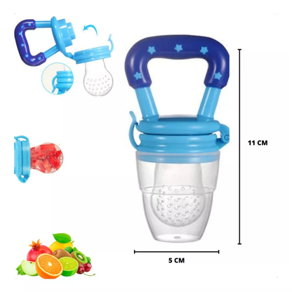 Chupeta Alimentadora Mordedor Bebê De Silicone Porta Fruta kit
