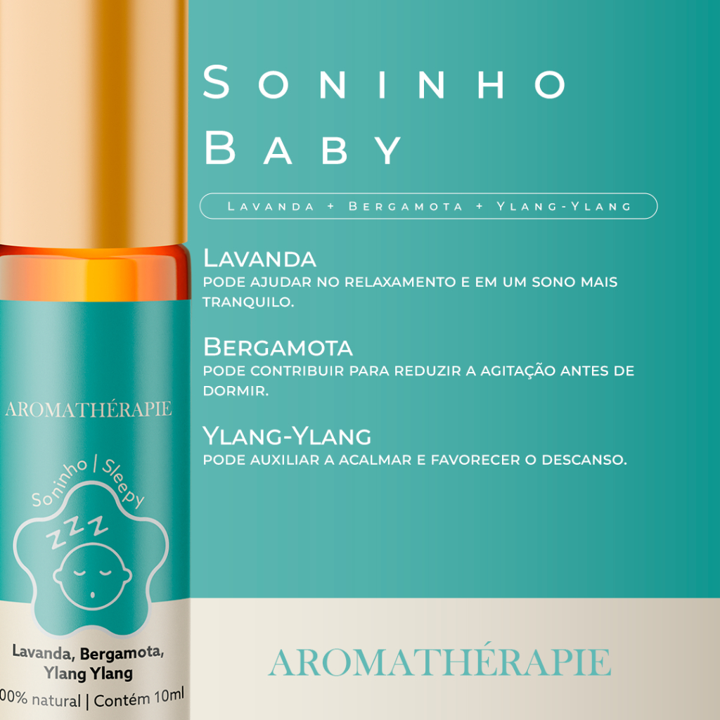 Aromaterapia Soninho Bebê Natural Blend Óleos Essenciais Aromathérapie