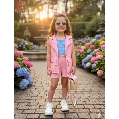 conjunto infantil menina roupa para criança natal final de ano social alfaitaria luxo