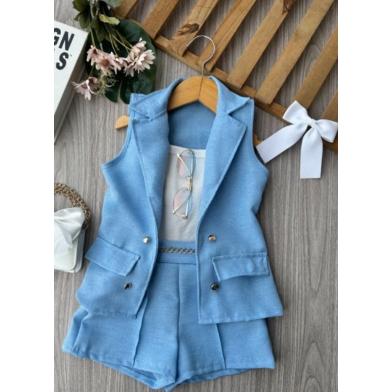 conjunto infantil menina roupa para criança natal final de ano social alfaitaria luxo