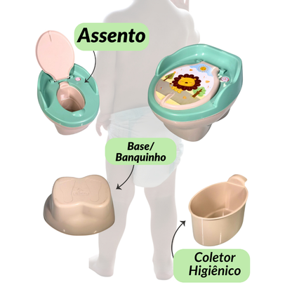 Troninho Infantil Musical 3x1 Penico Assento Redutor Criança Menino Menina