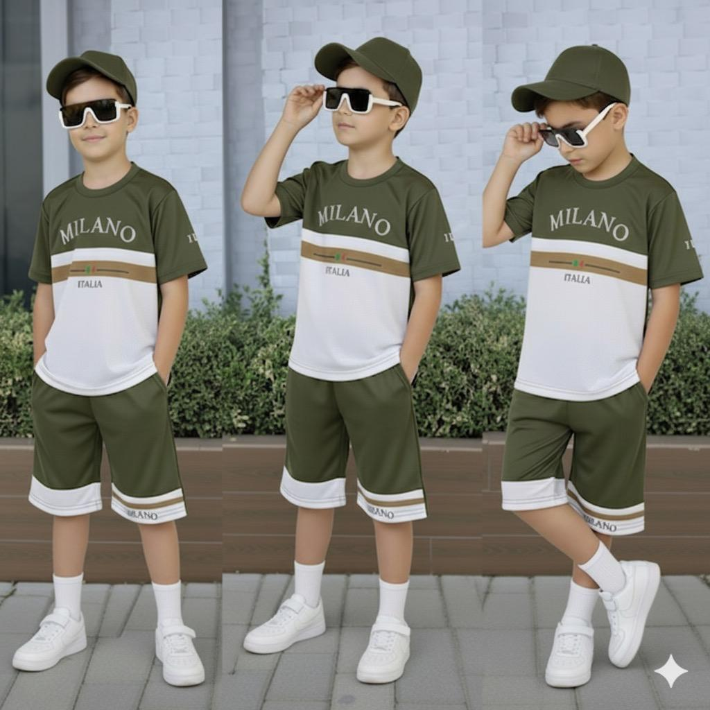 Conjunto Infantil Masculino Dry Fit Camiseta + Bermuda Leve, Fresquinho, 2 a 12 anos