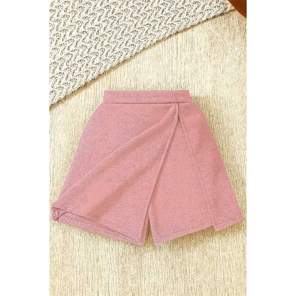Short Saia em Suede + Blusa Ribana/Canelada