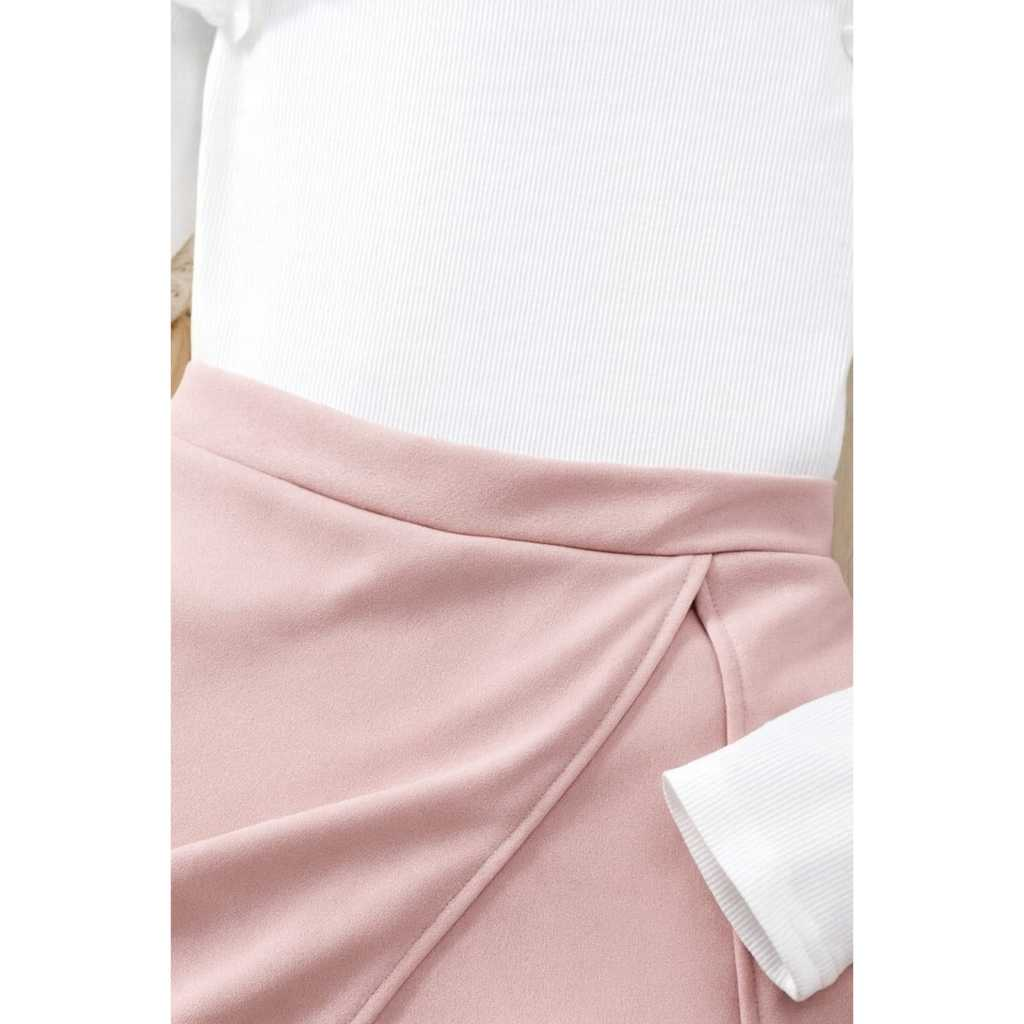 Conjunto Blogueirinha Patricinha Short Saia Rosa / Vermelho Infantil Menina