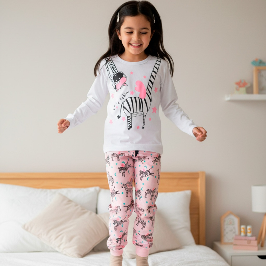 Pijama Infantil Bebe Menina Manga Longa Escolha Seu Modelo, Estampas Fofas e Conforto Infantil Feminino Frio Inverno l02