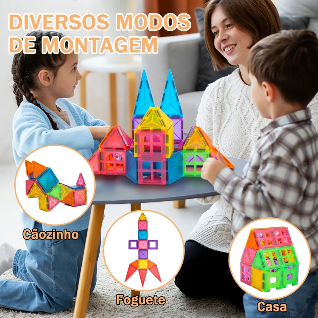 Blocos magnéticos Montessori - presente Dia das Crianças