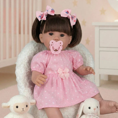 Bebê Reborn Menina 44 cm com certidão e acessórios