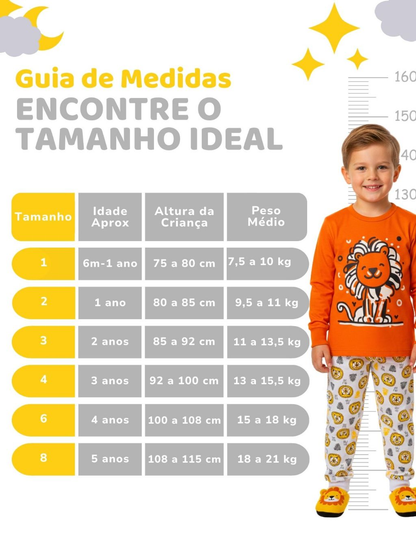 Kit 4 Peças Pijama Brilha no Escuro Sortido Infantil Menino Inverno Roupa Infantil Masculina