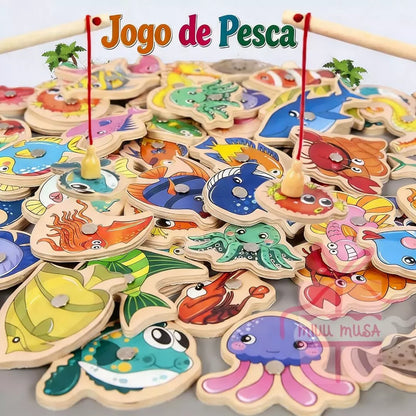 Pescaria magnética Montessori - presente Dia das Crianças