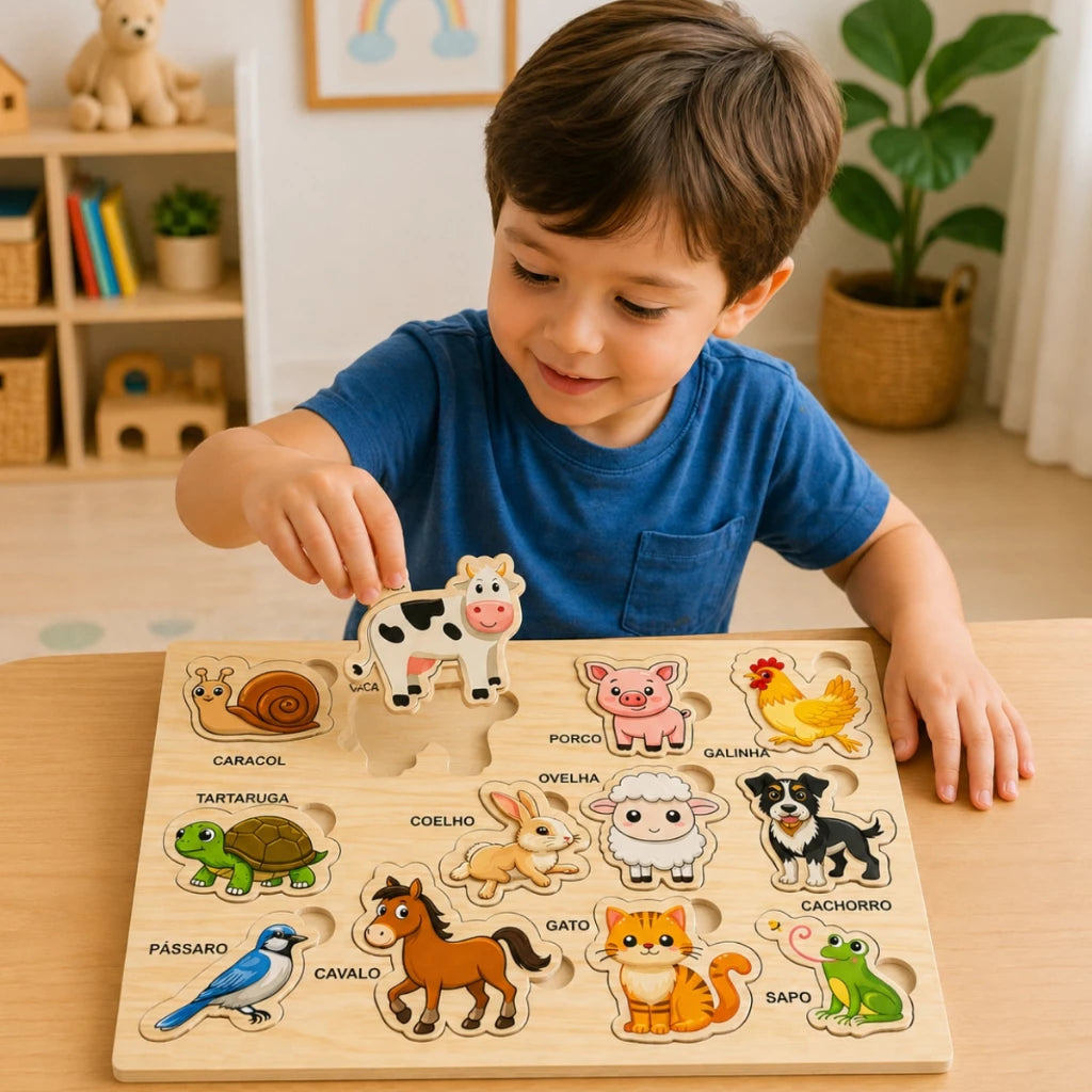 Peças grandes de encaixe do quebra-cabeça infantil