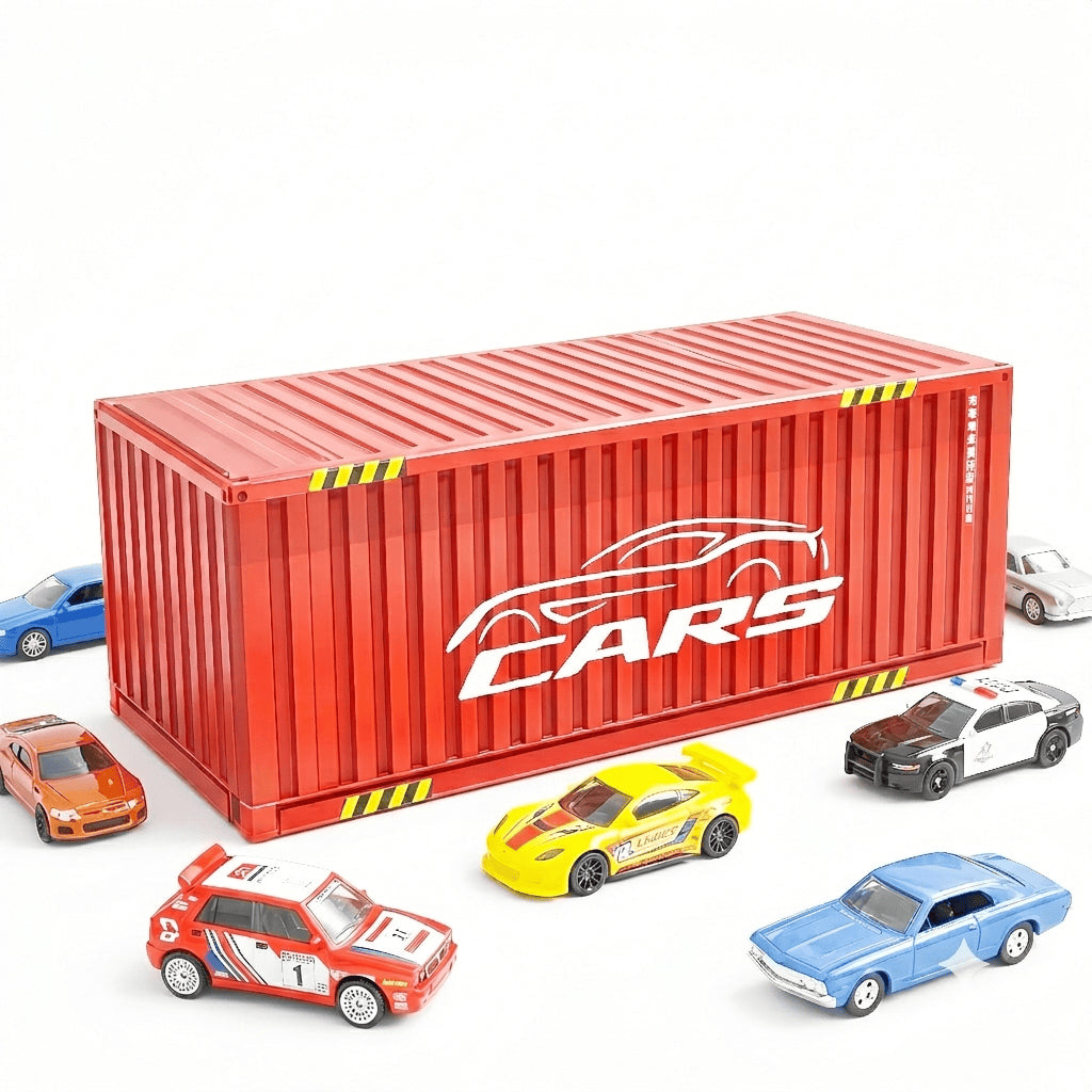 Kit 48 Carrinhos De Metal Fricção Brinquedo Menino Maleta Pista Presente