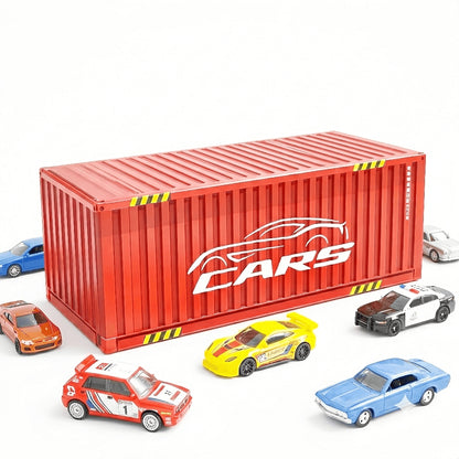 Kit 48 Carrinhos De Metal Fricção Brinquedo Menino Maleta Pista Presente