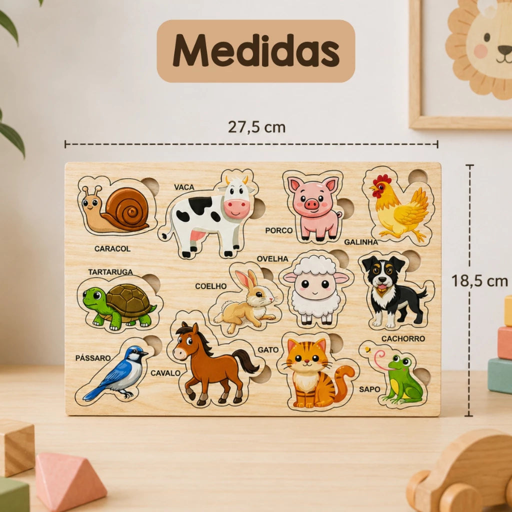 Quebra-cabeça de madeira - presente Dia das Crianças