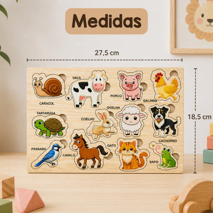 Quebra-cabeça de madeira - presente Dia das Crianças