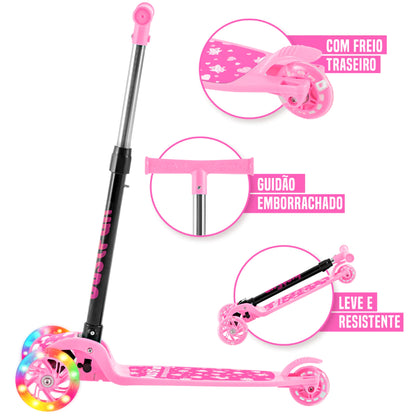 Rodas de LED do patinete infantil