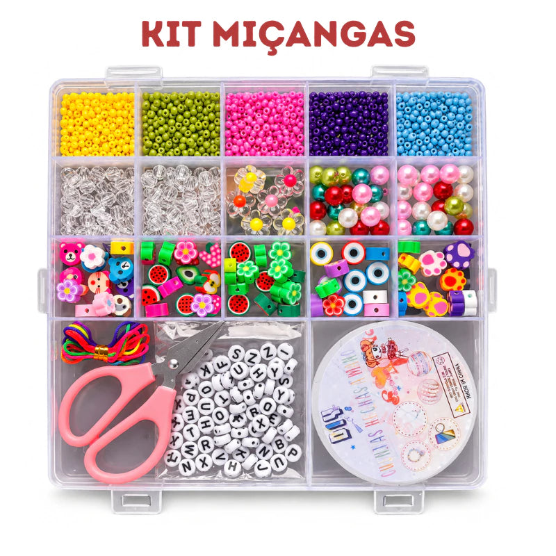 Caixa organizadora do kit de miçangas