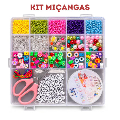 Caixa organizadora do kit de miçangas