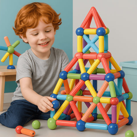 Blocos Magnéticos Educativos Montessori Brinkids
