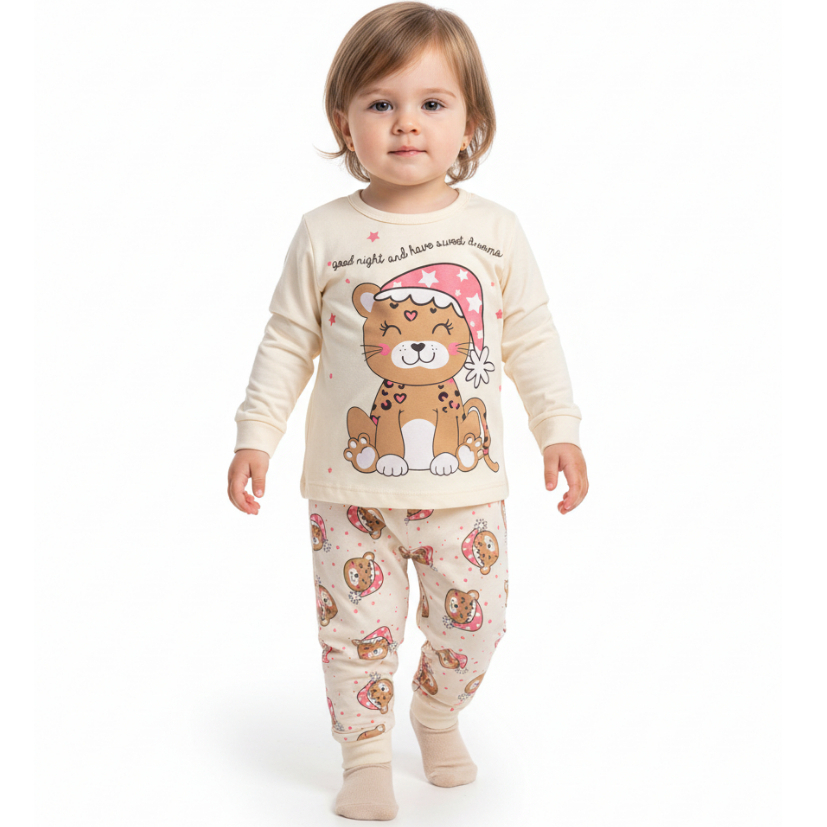 Pijama Infantil Menina Manga Longa 100% Algodão Estampado - foto 10